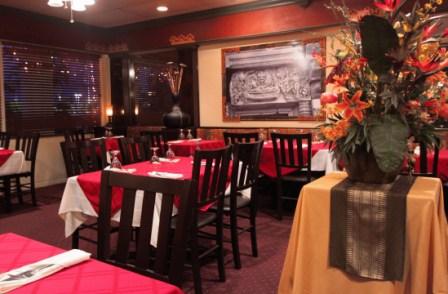 City lights in the window